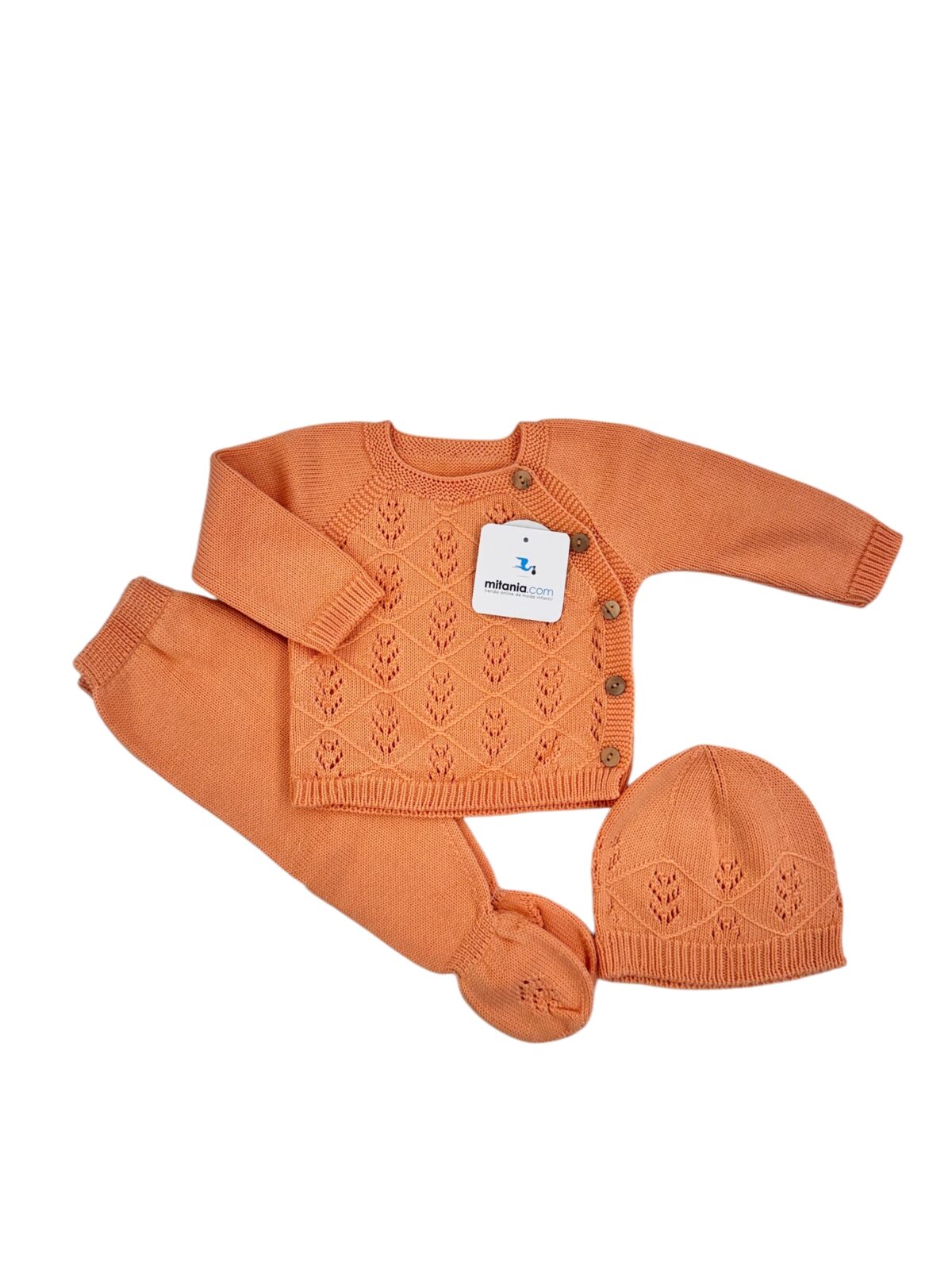 CONJUNTO TRIGO NARANJA(1 A 6MESES)