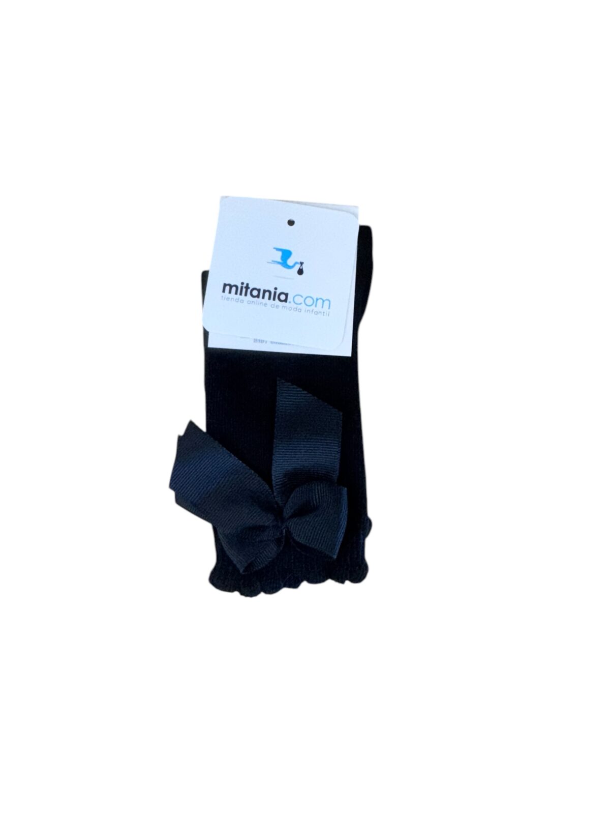 MEDIA ALGODÓN LAZO NEGRO(12 A 26)
