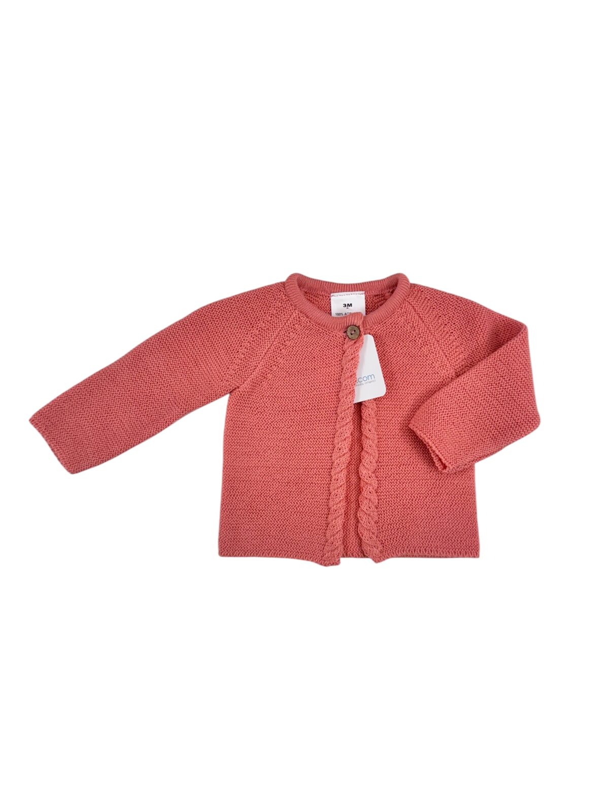 CHAQUETA TRENZA SALMÓN(3 A 36MESES)