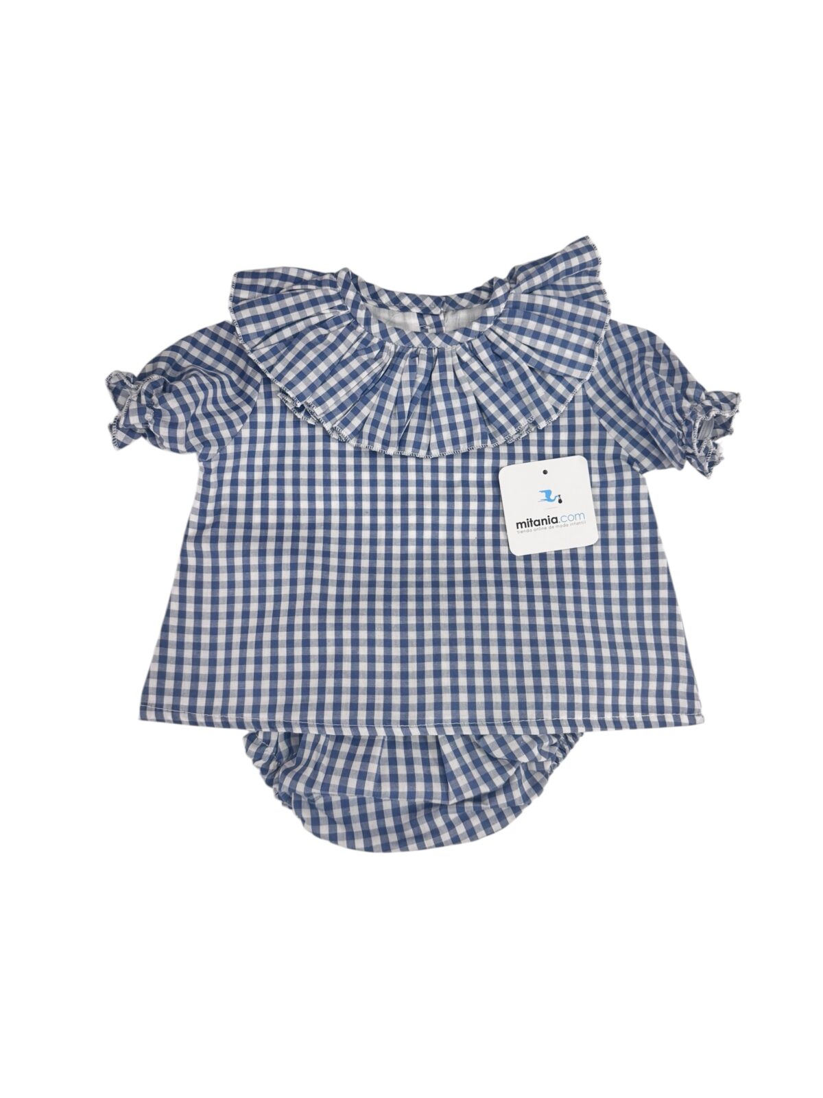 CONJUNTO VICHY AZULÓN( 3 A 48 MESES)