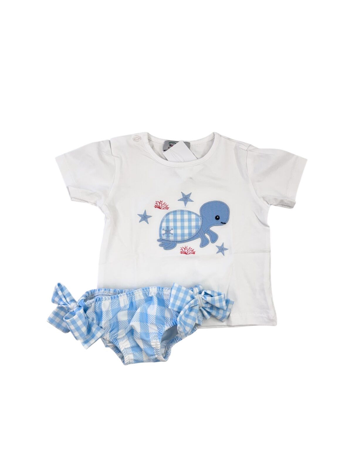 CONJUNTO BAÑO TORTUGA NIÑA(12 meses a 6años)