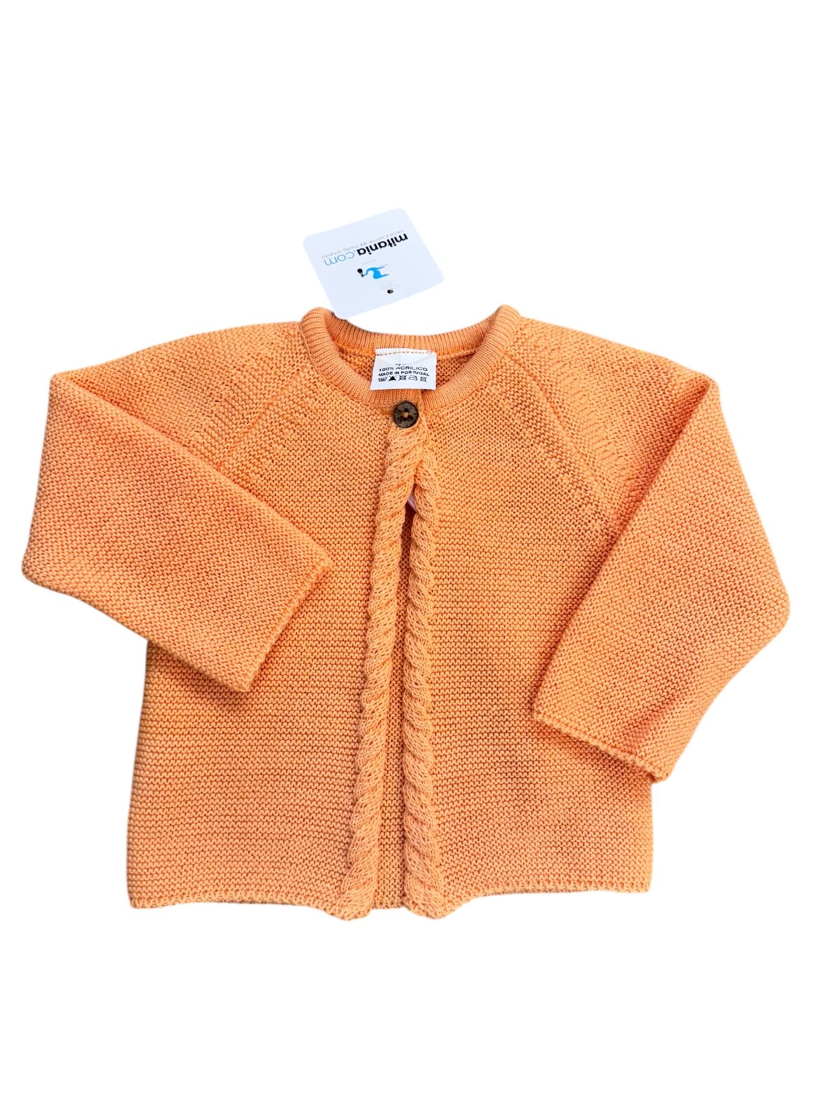 CHAQUETA TRENZA NARANJA(3 A 36MESES)