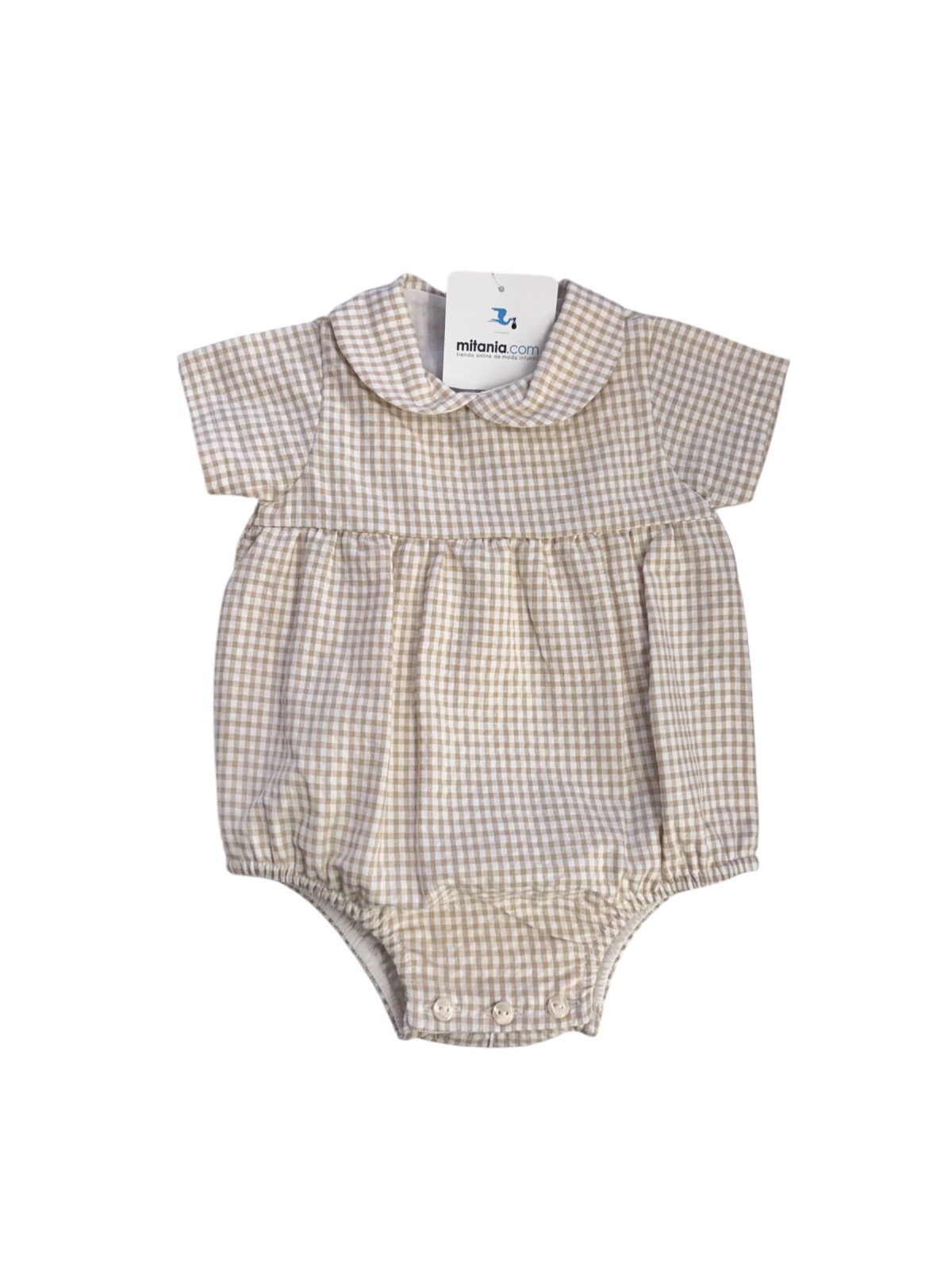 PELELE VICHY CAMEL BEBÉ (3 A 36MESES)