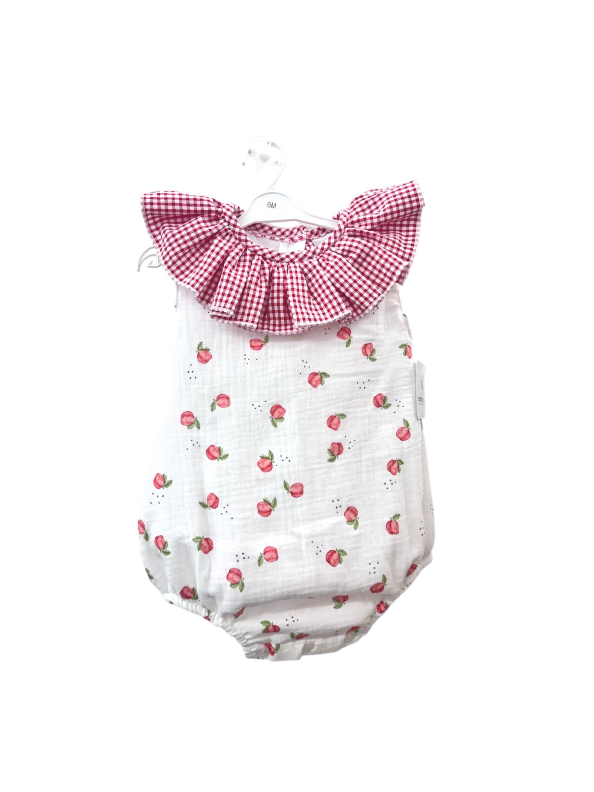 PELELE CUELLO VICHY ROJO (12 A 48MESES)