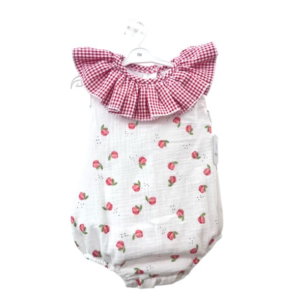 PELELE CUELLO VICHY ROJO (12 A 48MESES)