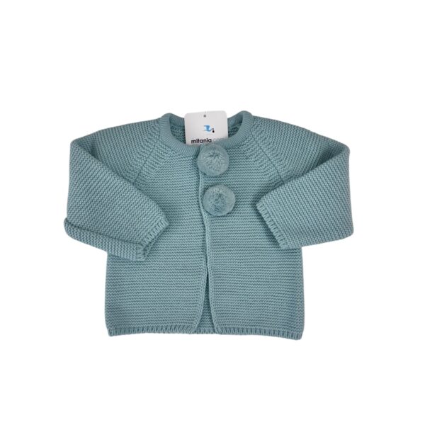CHAQUETA UNISEX VERDE AGUA (3 A 36MESES)