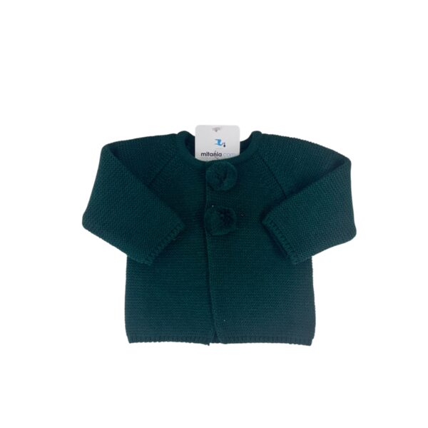 CHAQUETA UNISEX VERDE BOTELLA (3 A 36MESES)