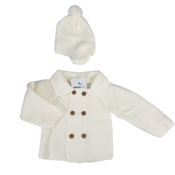 TRENKA CON GORRO MARFIL (3 A 36MESES)