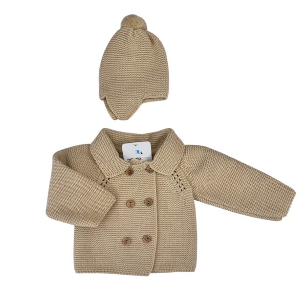 TRENKA CON GORRO CAMEL (3 A 36MESES)