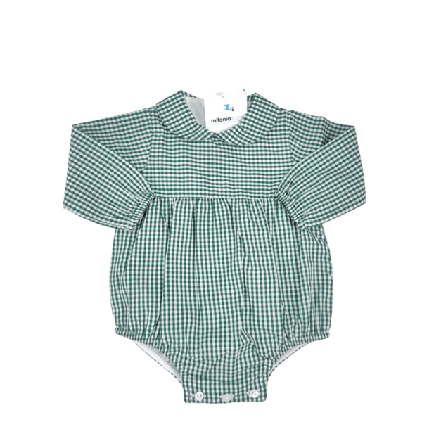 PELELE UNISEX VICHY VERDE BOTELLA (3 A 36MESES)