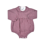 PELELE UNISEX VICHY GRANATE (3 A 36MESES)