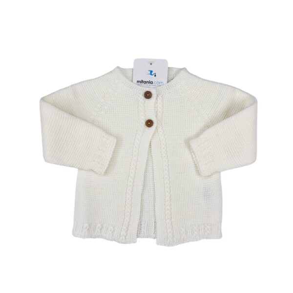 CHAQUETA UNISEX PERLA MARFIL (3 A 36MESES)