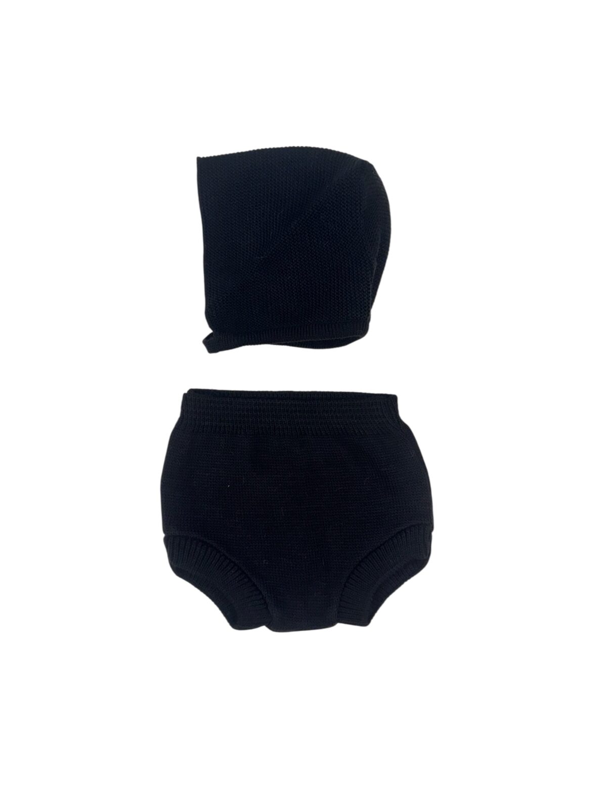 CUBREPAÑALES CON CAPOTA UNISEX PERLA NEGRO (3 A 36MESES)