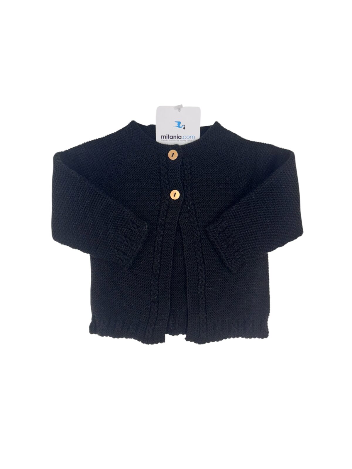 CHAQUETA UNISEX PERLA NEGRO (3 A 36MESES)