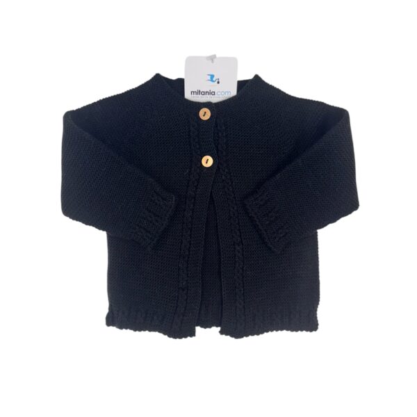 CHAQUETA UNISEX PERLA NEGRO (3 A 36MESES)