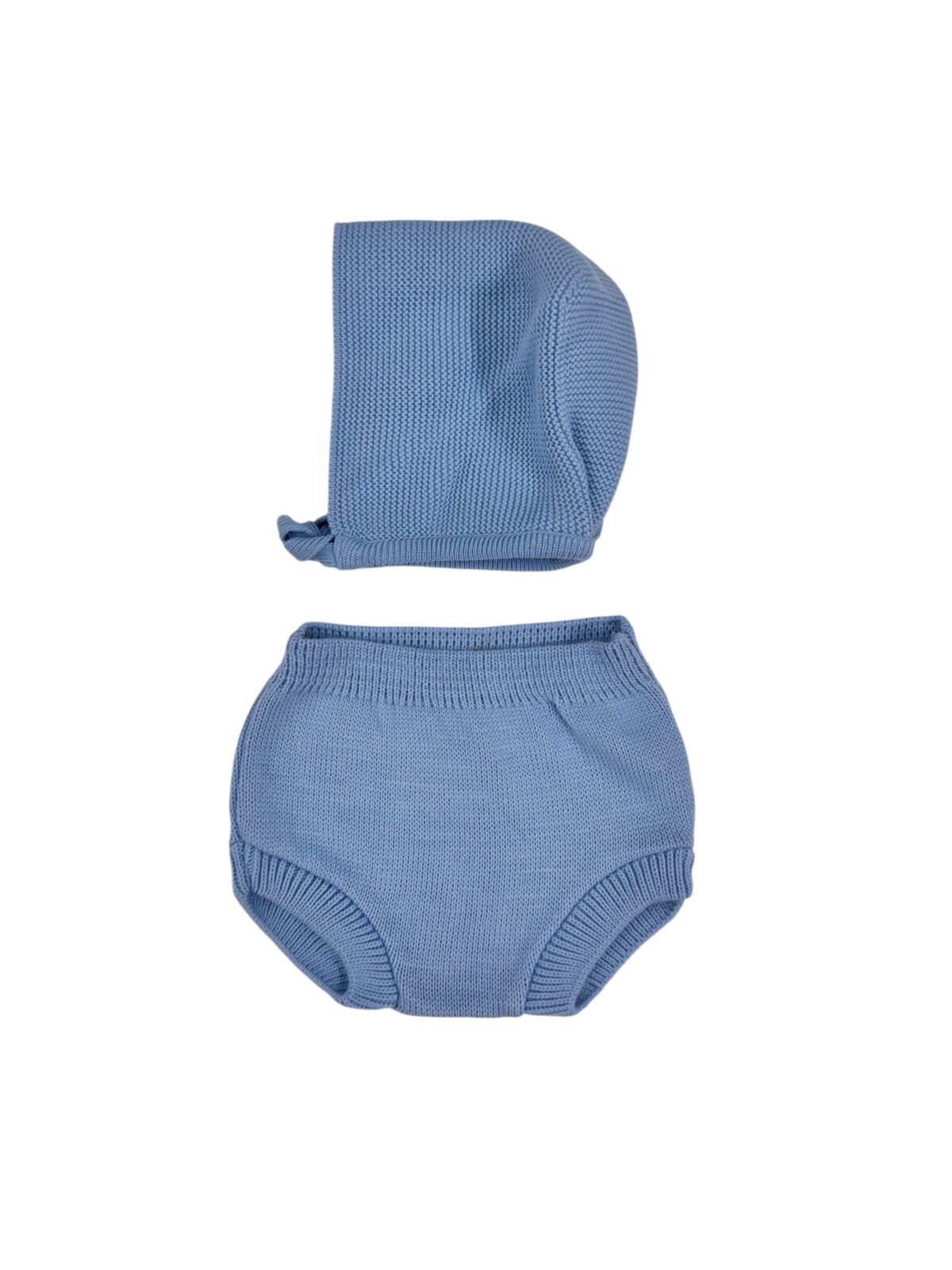 CUBREPAÑALES CON CAPOTA UNISEX PERLA AZULÓN (3 A 36MESES)