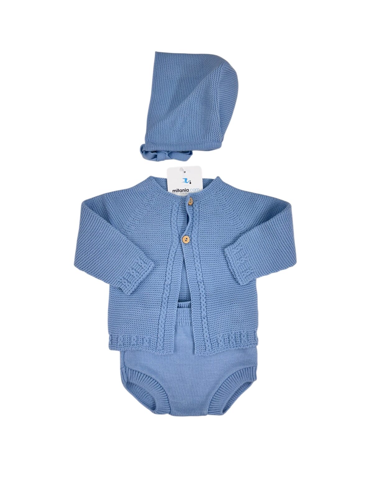 CONJUNTO UNISEX PERLA AZULÓN (3 A 36MESES)