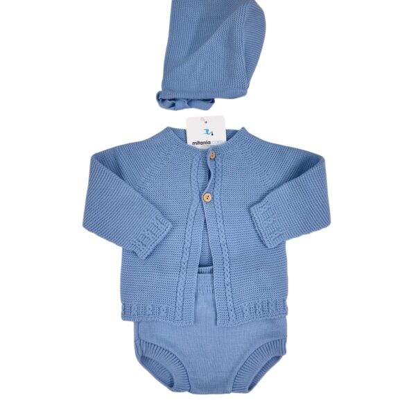 CONJUNTO UNISEX PERLA AZULÓN (3 A 36MESES)