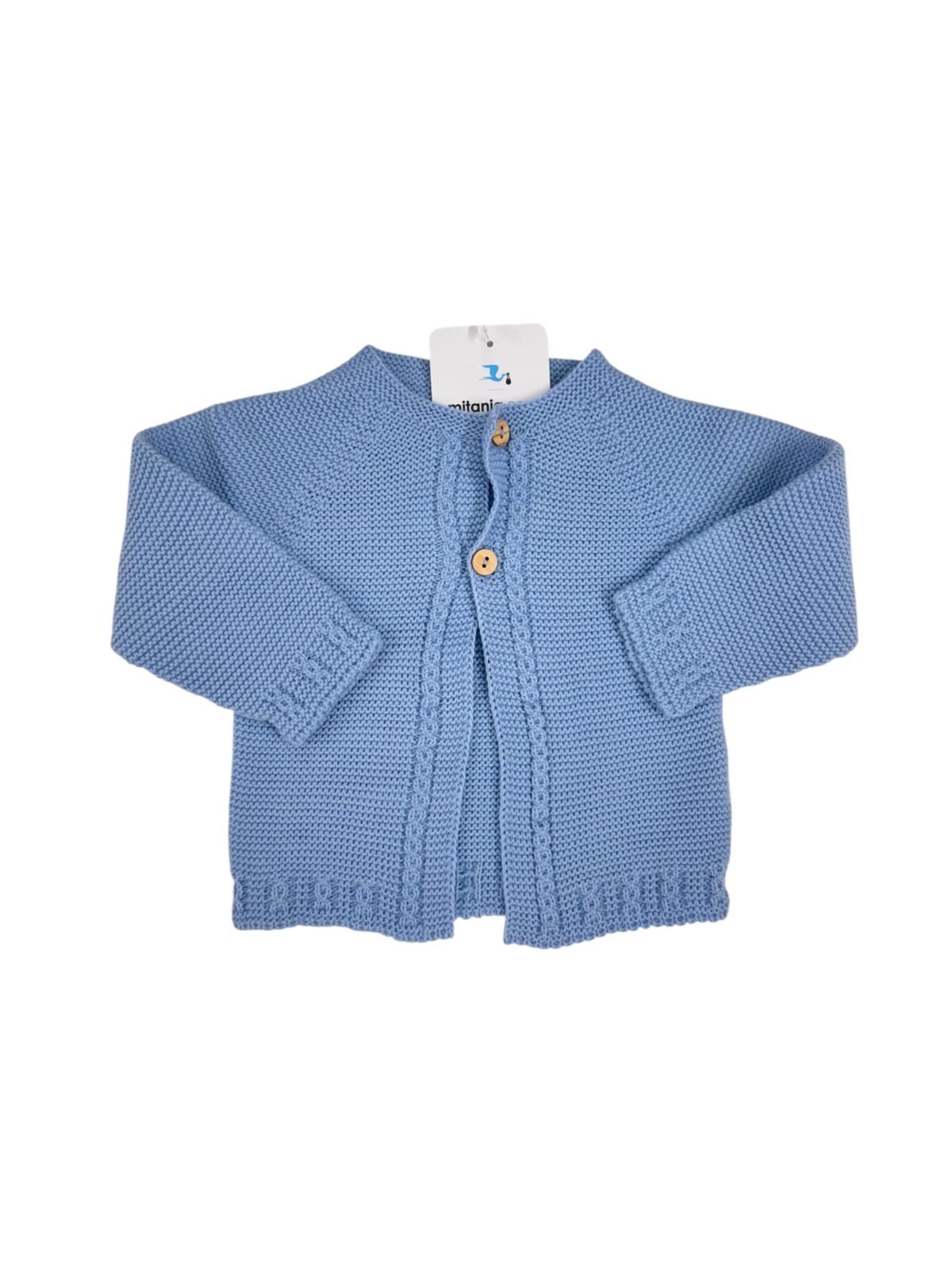 CHAQUETA UNISEX PERLA AZUL(3 A 36MESES)