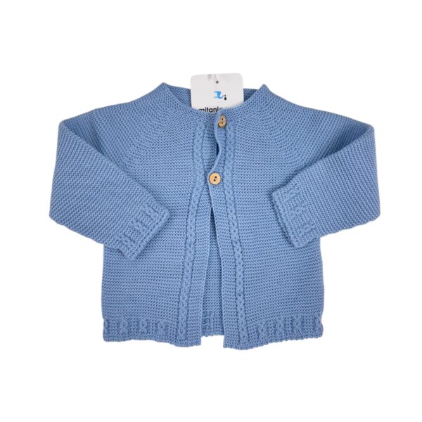 CHAQUETA UNISEX PERLA AZUL(3 A 36MESES)