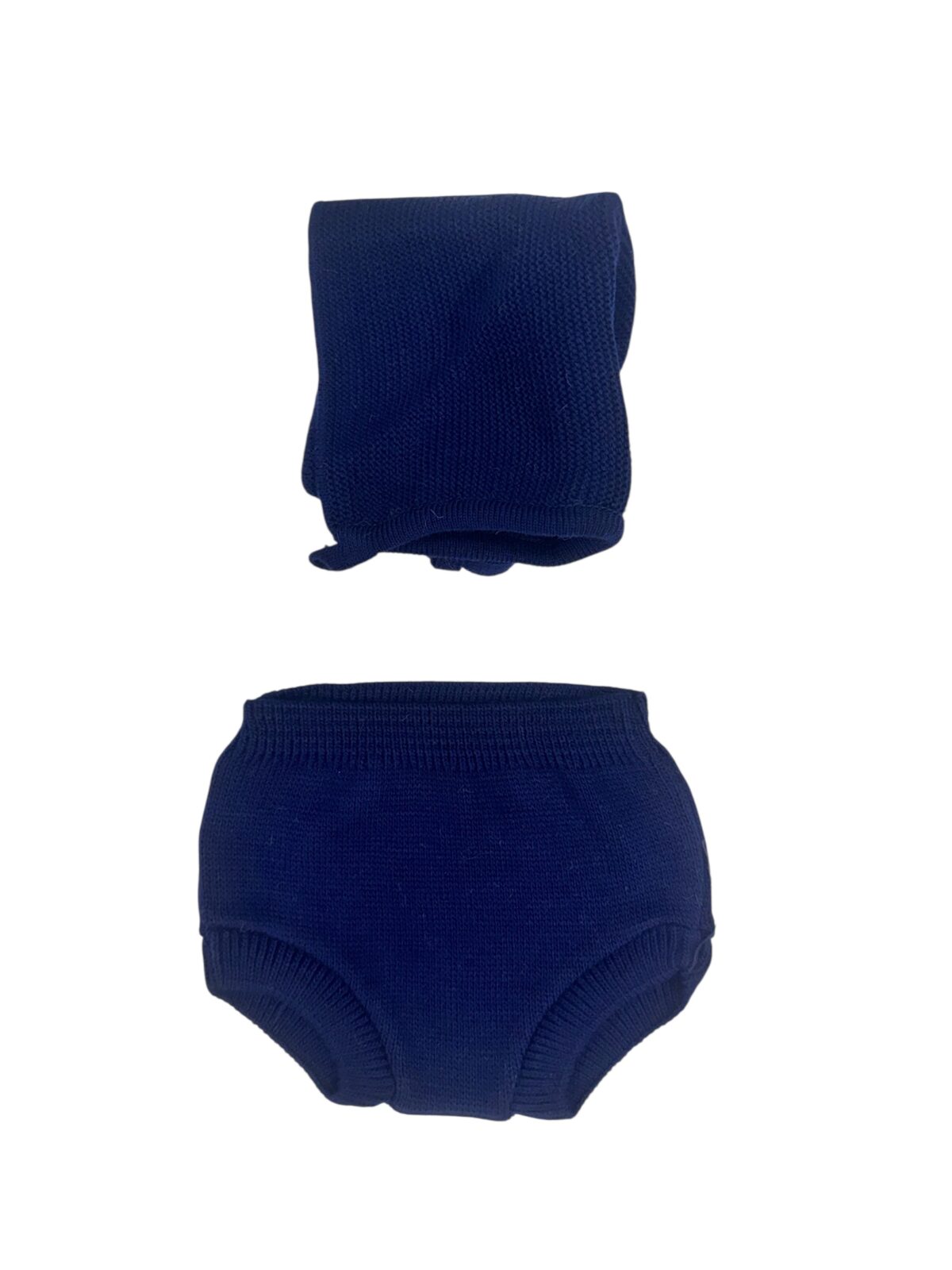 CUBREPAÑALES CON CAPOTA UNISEX PERLA MARINO (3 A 36MESES)