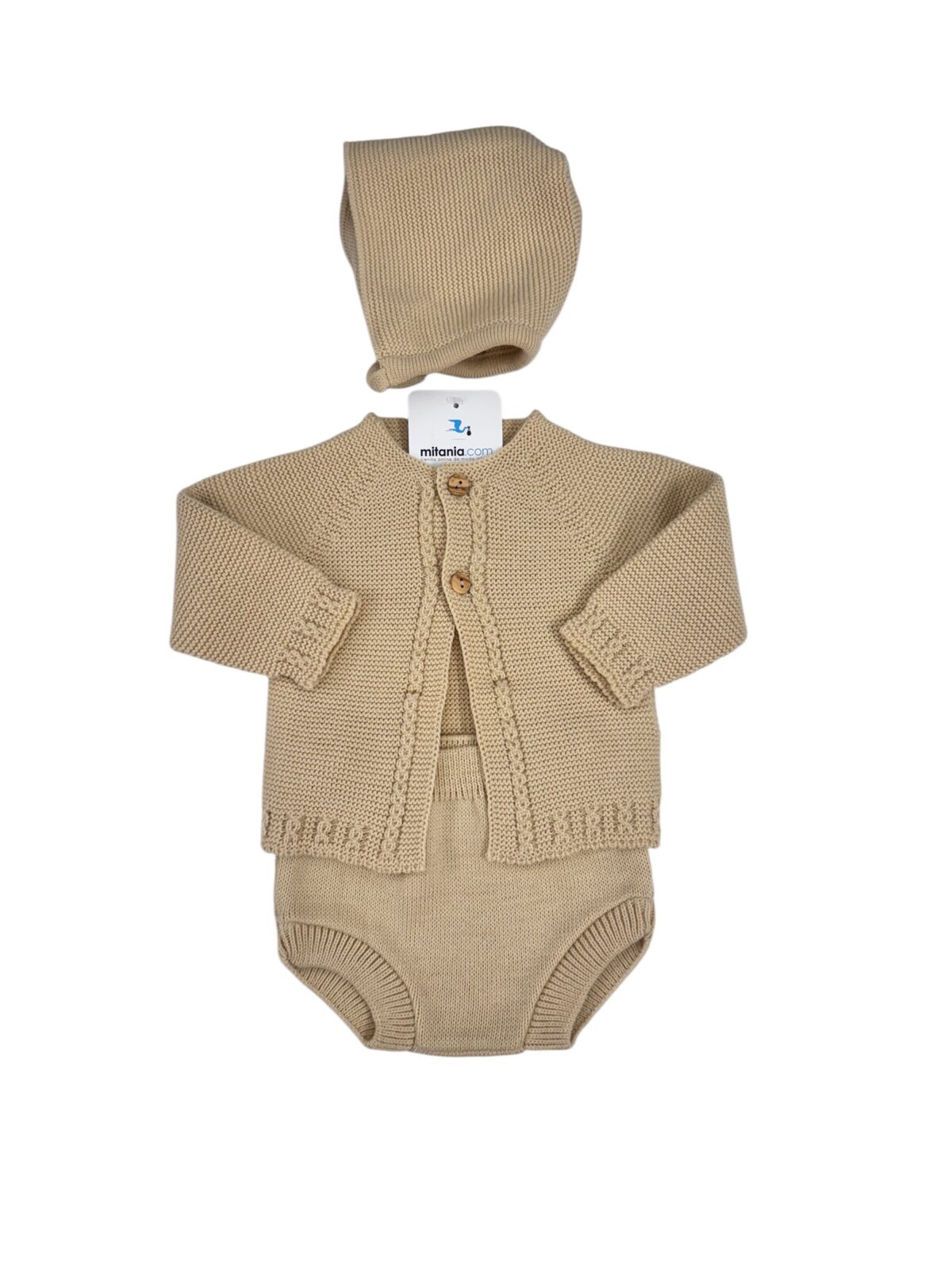 CONJUNTO UNISEX PERLA CAMEL (3 A 36MESES)