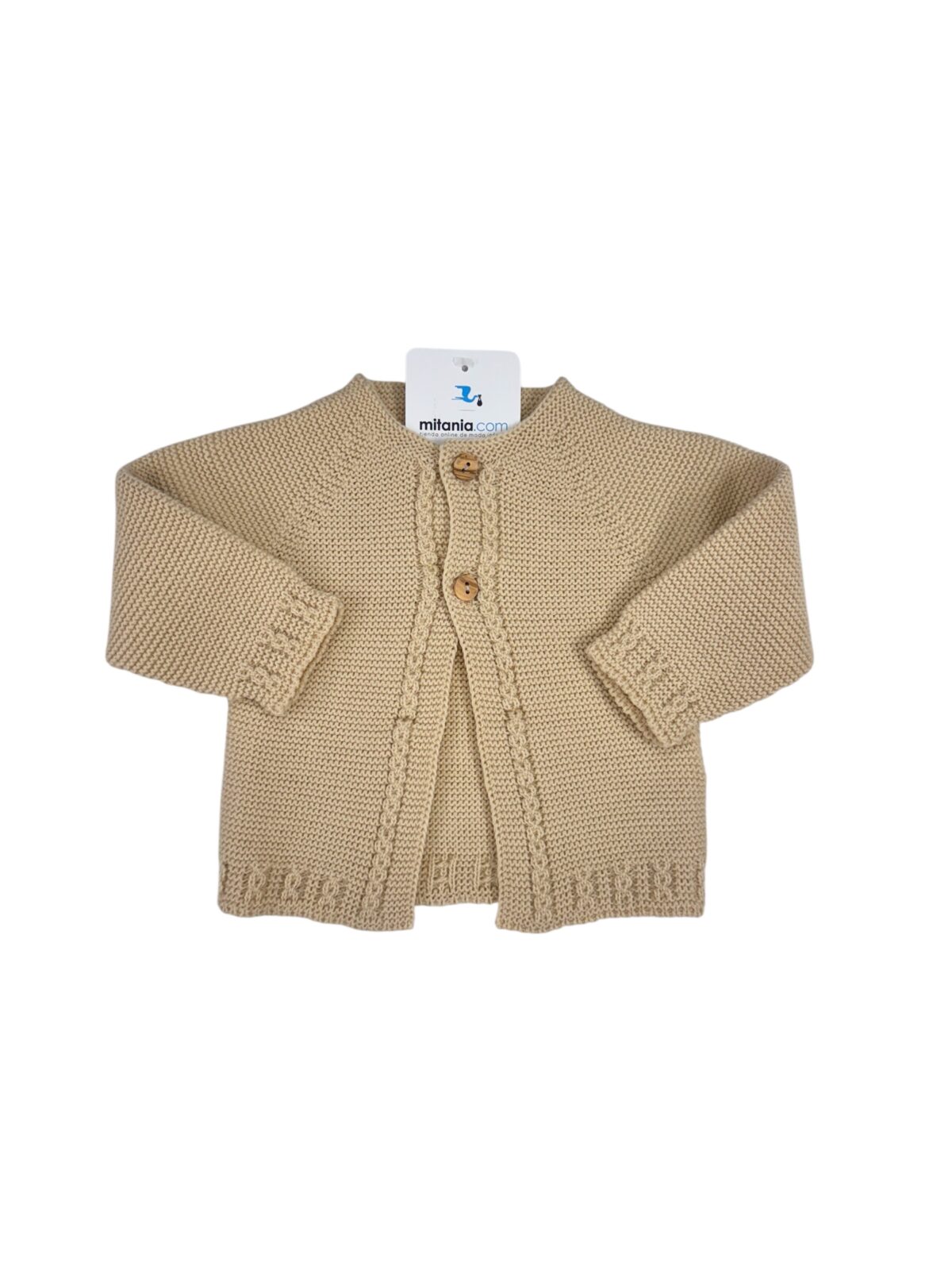 CHAQUETA UNISEX PERLA CAMEL(3 A 36MESES)