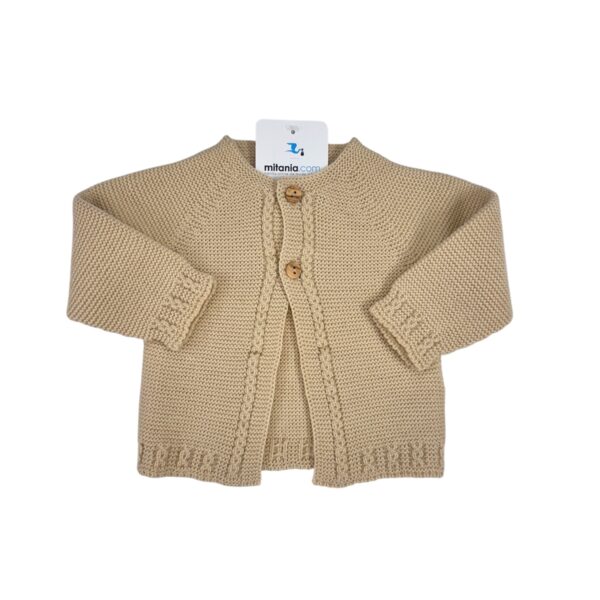 CHAQUETA UNISEX PERLA CAMEL(3 A 36MESES)