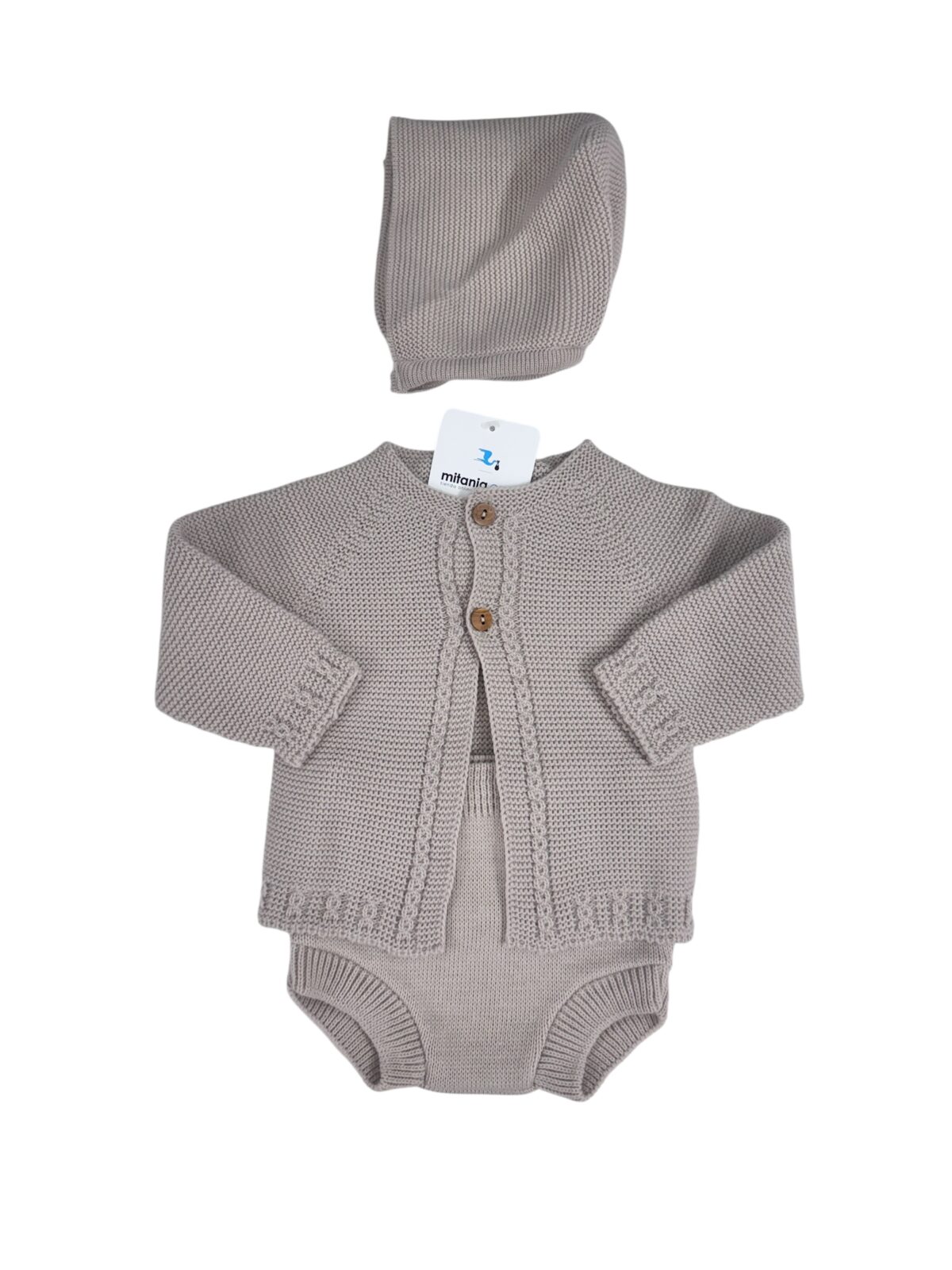 CONJUNTO UNISEX PERLA ARENA (3 A 36MESES)