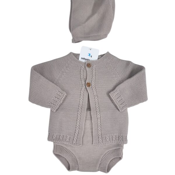 CONJUNTO UNISEX PERLA ARENA (3 A 36MESES)