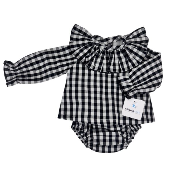 CONJUNTO VICHY NEGRO ( 3 A 48MESES)