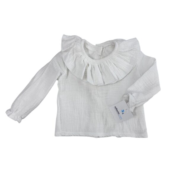 CAMISA BAMBULA BLANCO ROTO(3 a 48meses)