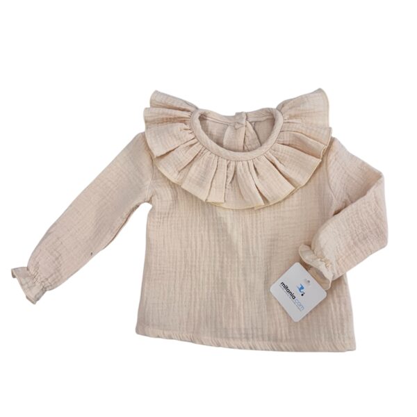 CAMISA BAMBULA BEIGE (3 a 48meses)