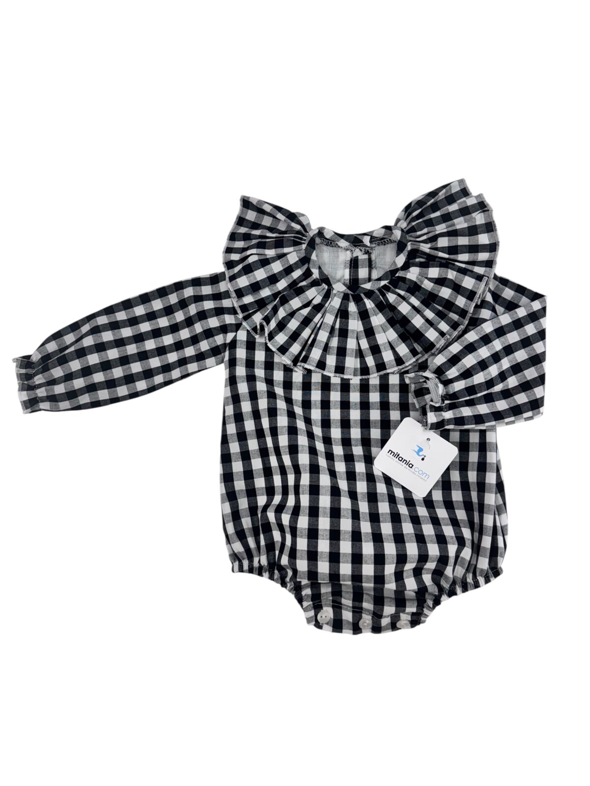 PELELE VICHY NEGRO (3 a 48meses)