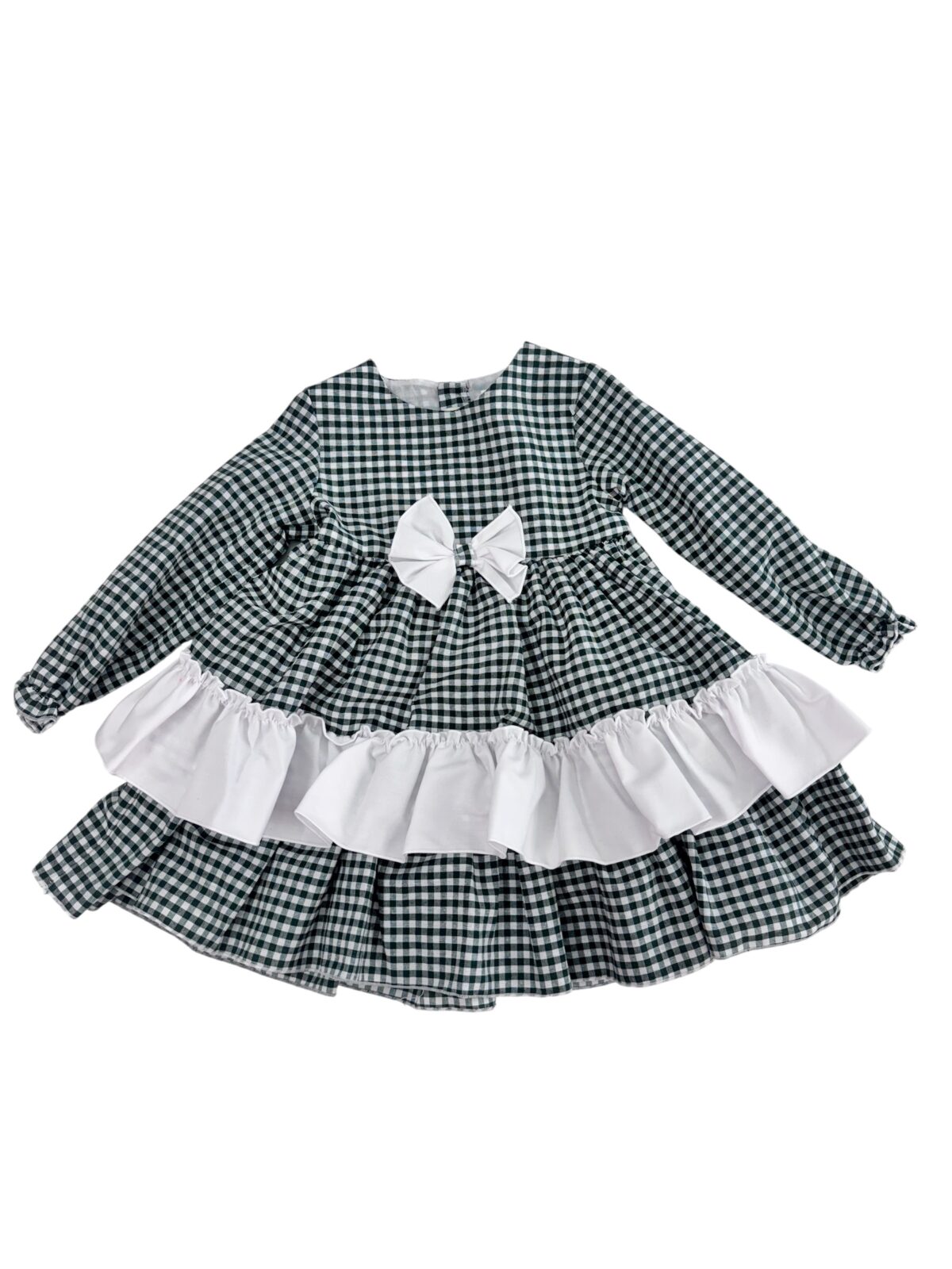 VESTIDO VICHY VERDE BOTELLA (3 a 5años)
