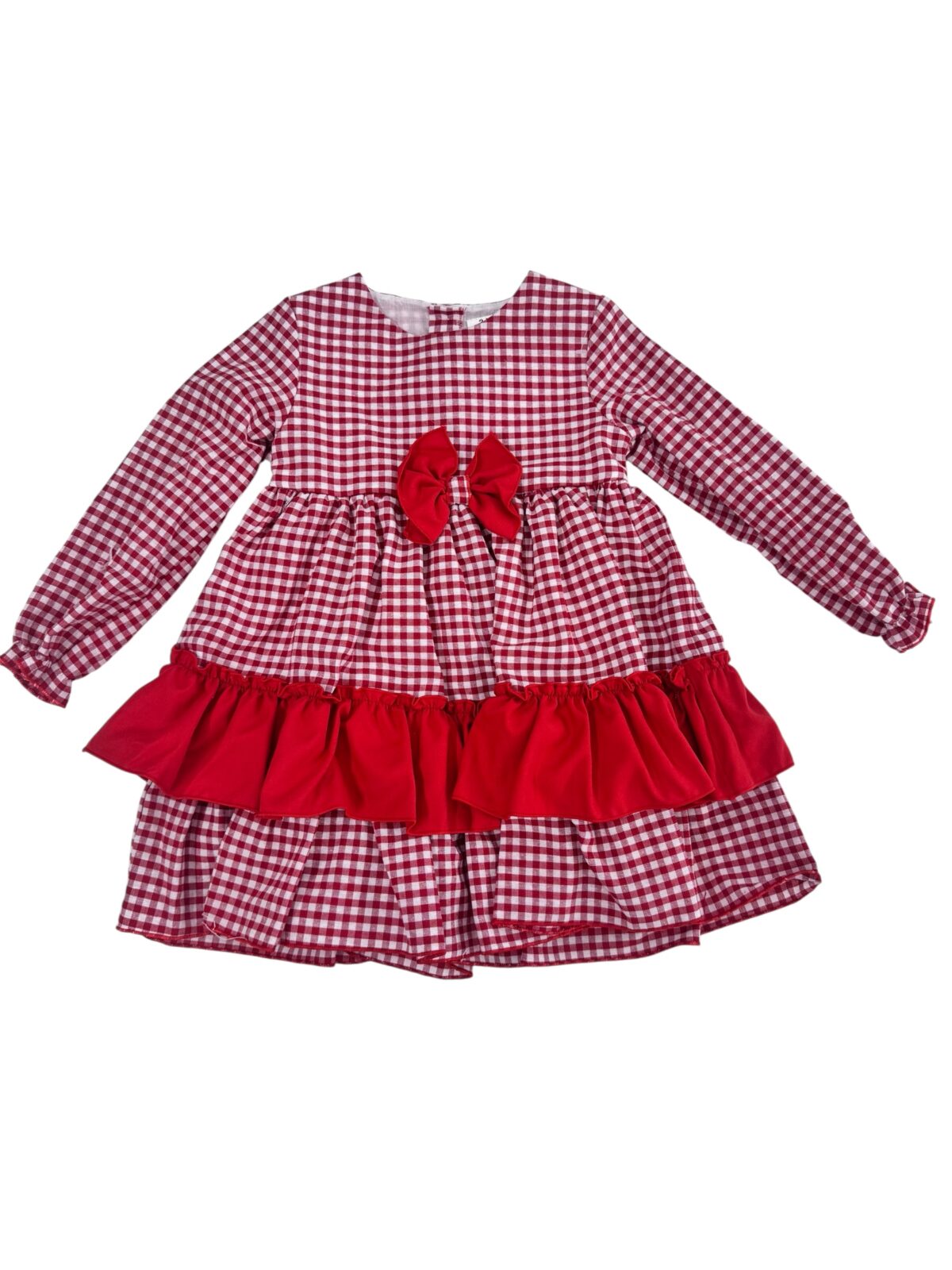 VESTIDO VICHY ROJO (3 a 5años)