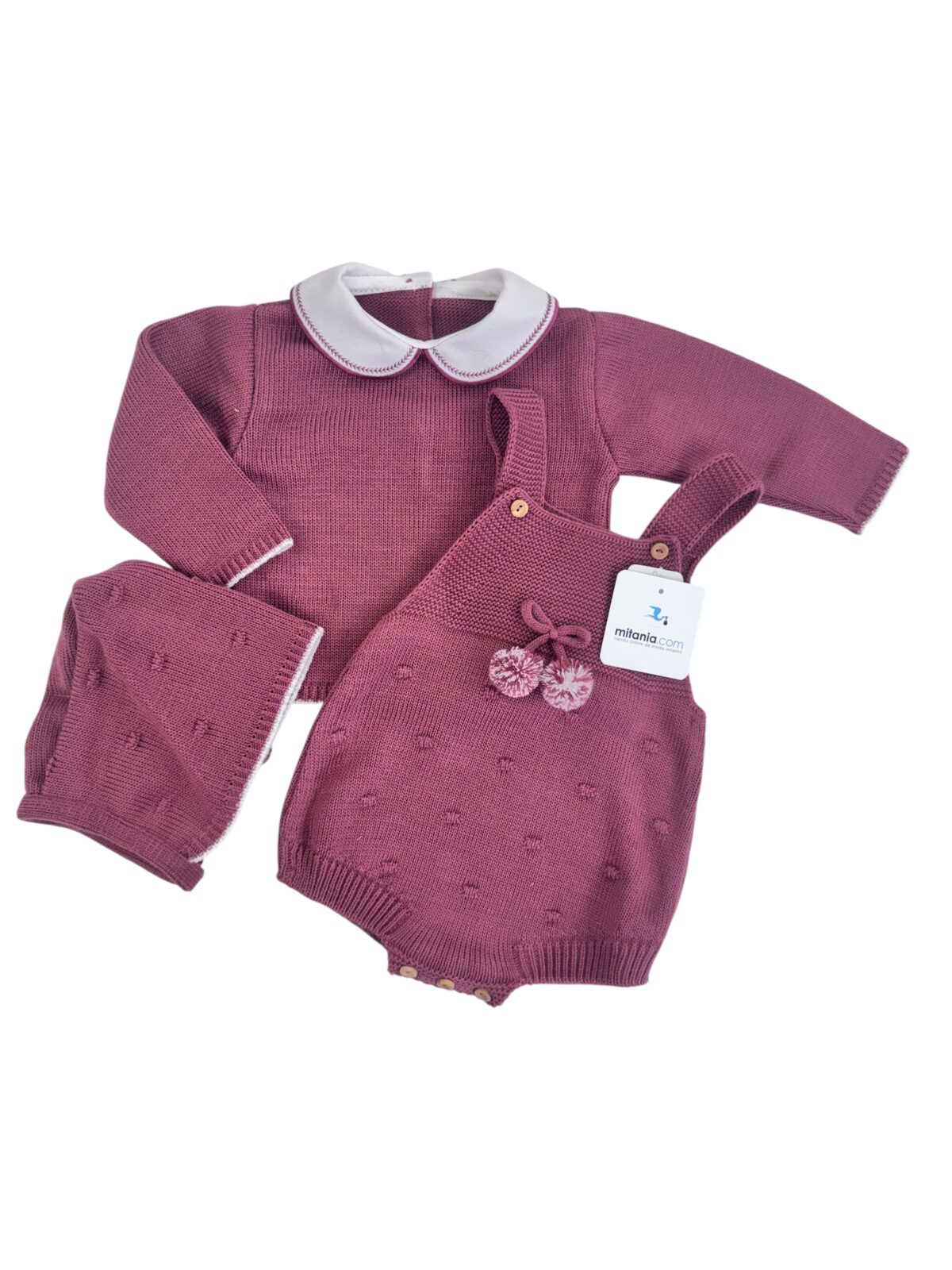 CONJUNTO DULCE BERENJENA(0/3meses)
