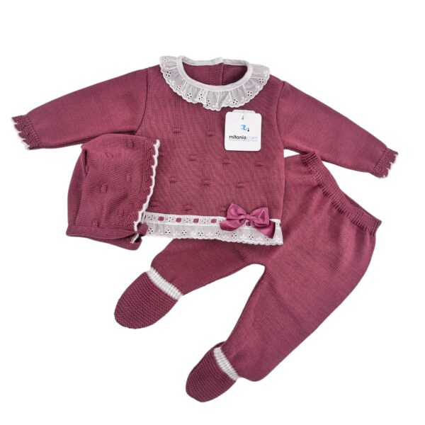 CONJUNTO BODOQUE BERENJENA (0/3meses)